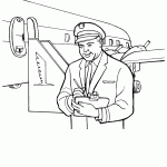 דף צביעה מקצועות - טייס 2 דף צביעה מקצועות - טייס 2