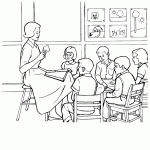 דף צביעה מקצועות - מורה 1 דף צביעה מקצועות - מורה 1