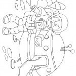 דף צביעה מקצועות - אסטרונאוט דף צביעה מקצועות - אסטרונאוט