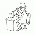 דף צביעה מקצועות - מדען 2 דף צביעה מקצועות - מדען 2