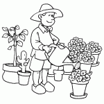 דף צביעה מקצועות - גנן דף צביעה מקצועות - גנן