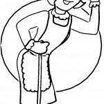 דף צביעה מקצועות - עוזרת בית דף צביעה מקצועות - עוזרת בית