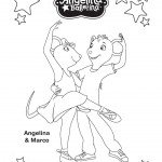 דף צביעה אנג'לינה בלרינה 5