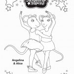 דף צביעה אנג'לינה בלרינה 2
