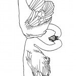 דף צביעה ברווזים מתנשקים