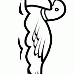 דף צביעה ברווז שט באגם