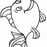 דף צביעה דג מחייך