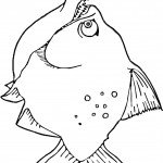 דף צביעה דג עם שיניים 2