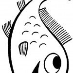 דף צביעה דג שמח