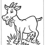 דף צביעה תיש לועס עלים