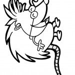 דף צביעה קיפוד במשקפיים