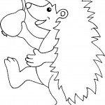 דף צביעה קיפוד ואגס