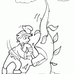 ג'ק כורת בגרזן את גבעול האפונים