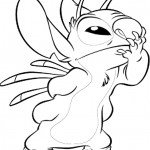 דף צביעה לילו וסטיץ' - החייזר וונדי