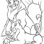 דף צביעה משפחת אריות