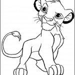 דף צביעה גור אריות חמוד