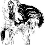 דף צביעה אריה שואג 2
