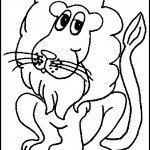 דף צביעה אריה חמוד