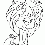 דף צביעה גור אריות