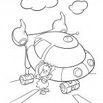 דף צביעה אנני וספינת החלל