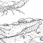 דף צביעה לטאה ביום סוער דף צביעה לטאה ביום סוער