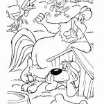 דף צביעה לוני טונס - התרנגול השמנמן והאנושי