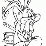 דף צביעה באגס באני שוטף רצפה