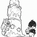 מישהו נוגס בגלידה של דאפי דאק