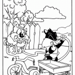 דאפי החתול בודק את צינור ההשקיה