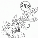 באגס באני מכוון את התנועה