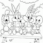 דף צביעה הדמויות מלוני טונס 3