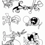 דף צביעה הדמויות המרכזיות בלוני טונס 1