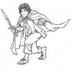 דף צביעה ההוביט פרודו בגינס