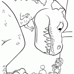 דף צביעה טייני הדינוזאור 2 דף צביעה טייני הדינוזאור 2