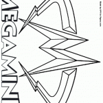 דף צביעה הסמל של מגה מוח