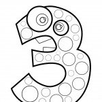 דף צביעה מספר 3 בעיטור עיגולים