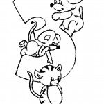 דף צביעה מספר 3 בעיטור בעלי חיים