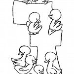 דף צביעה מספר 7 בעיטור אפרוחים