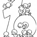 דף צביעה מספר 10 בעיטור אפרוחים