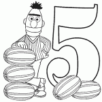 דף צביעה מספר 5 בעיטור רחוב סומסום