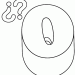 דף צביעה מספר 0 עם סימני שאלה