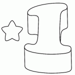 דף צביעה מספר 1 עם כוכבים