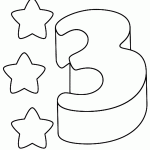 דף צביעה מספר 3 עם כוכבים