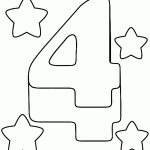 דף צביעה מספר 4 עם כוכבים