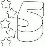 דף צביעה מספר 5 עם כוכבים