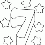 דף צביעה מספר 7 עם כוכבים
