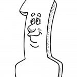 דף צביעה מספר 1 עם פרצוף