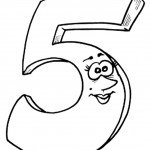 דף צביעה מספר 5 עם פרצוף