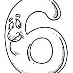 דף צביעה מספר 6 עם פרצוף