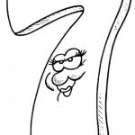 דף צביעה מספר 7 עם פרצוף